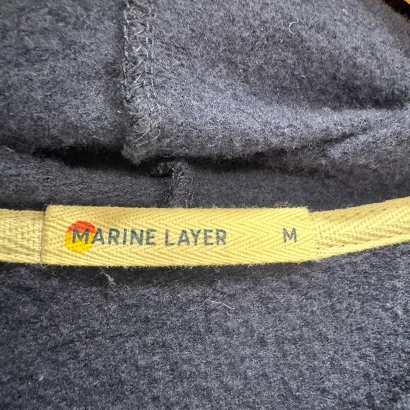 Marine Layer Hoodie Mens Medium Blue ZSCALER ZERO TRUST LOGO Pullover - Picture 2 of 8